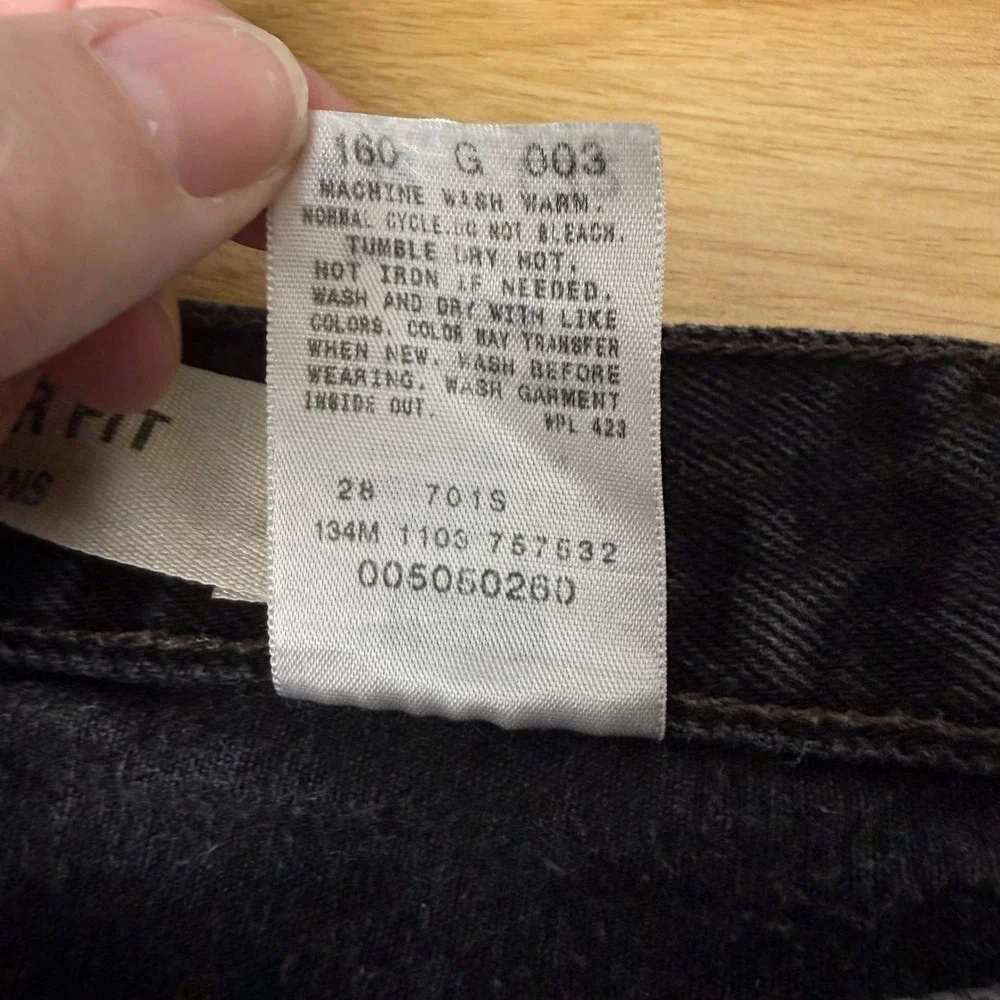 Levi's 505 Mens Regular Fit Black Jeans 38x32 (37x31) Straight Leg Denim Classic